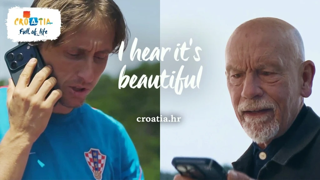 Luka Modrić i John Malkovich u nastavku spota Croatia - I Hear It's Beautiful, Morske orgulje u Zadru