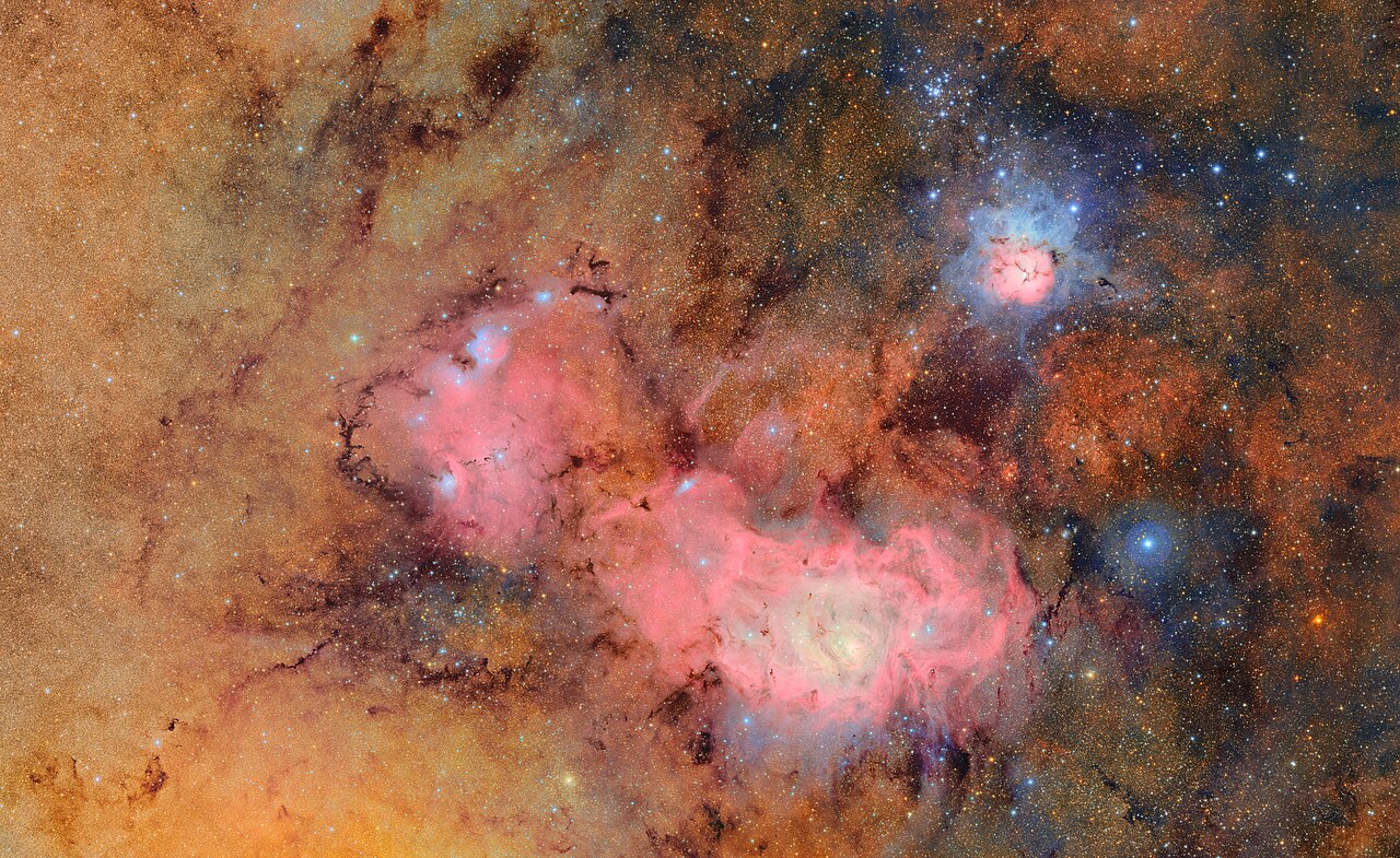 Prva svjetlost fotoaparata opservatorija Vera C. Rubin - maglice Trifid i Laguna