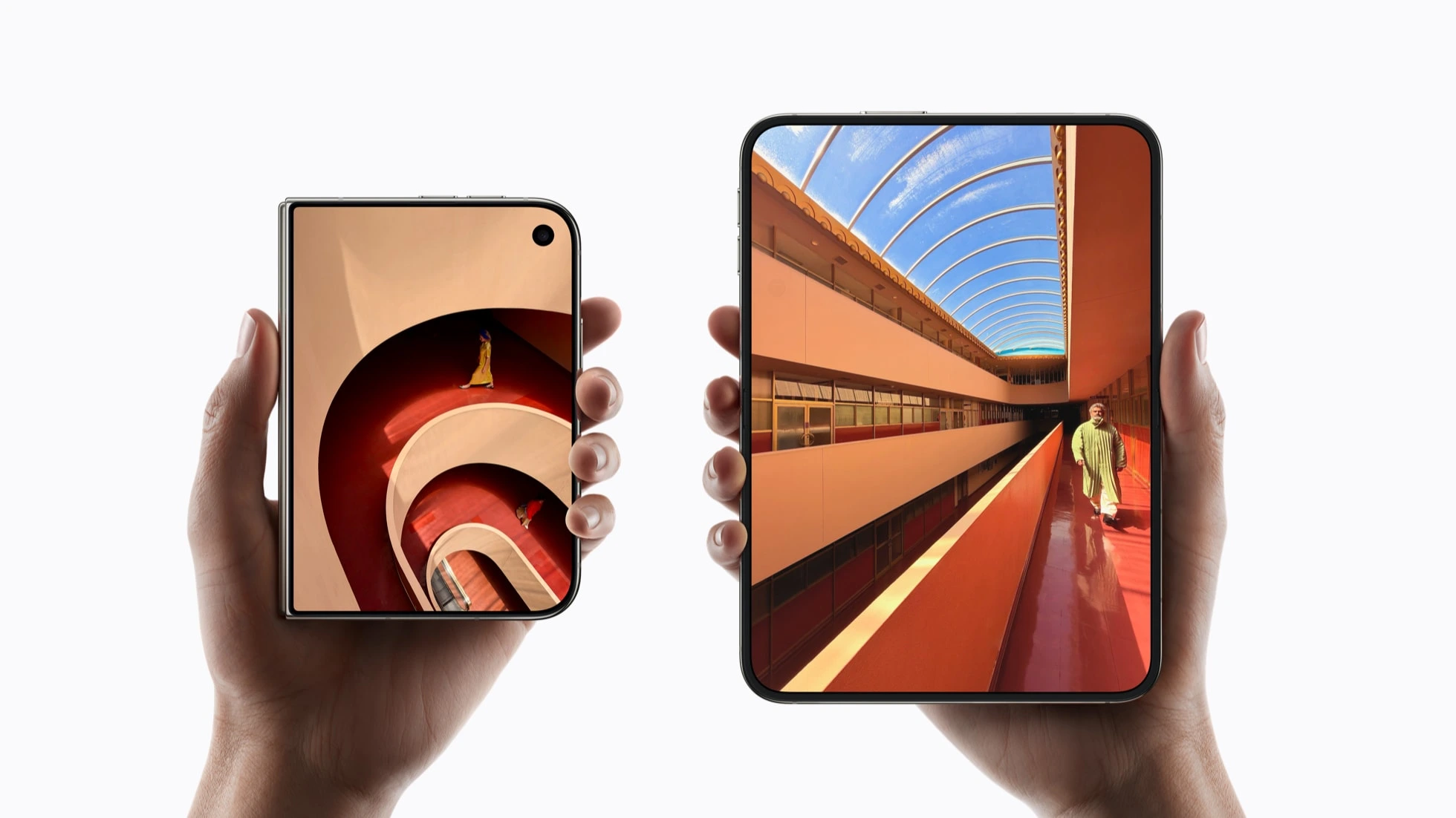 iPhone Duo otvoren sa 7,6 inča i zatvoren s 5,4 inča zaslona