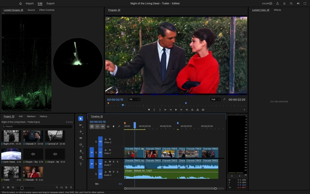 FilmCraft, besplatna alternativa Premiere Pro, s video scopeovima, programskim monitorom i multi-track timelineom
